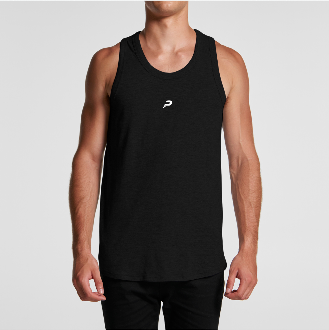 Perform Authentic Grey Singlet Black Centre Emblem