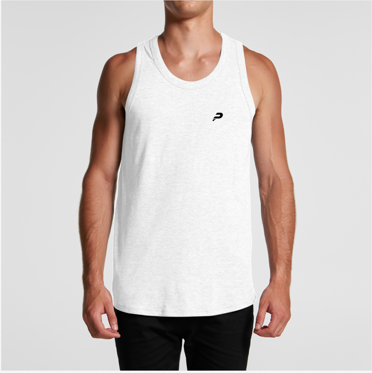 Perform Authentic Navy Singlet White Emblem