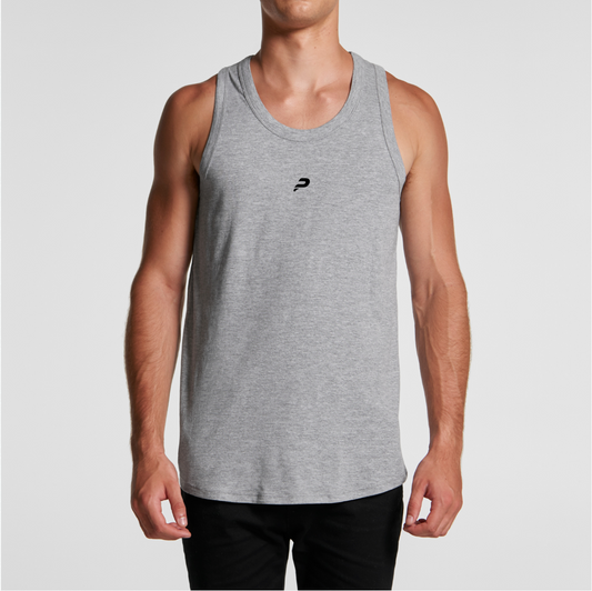Perform Authentic Grey Singlet Black Centre Emblem
