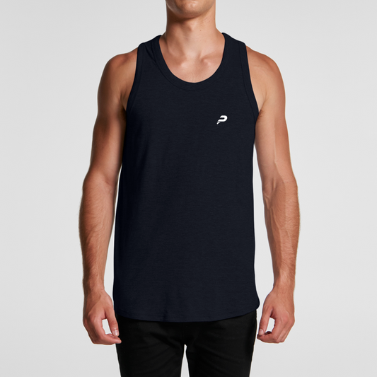 Perform Authentic Navy Singlet White Emblem